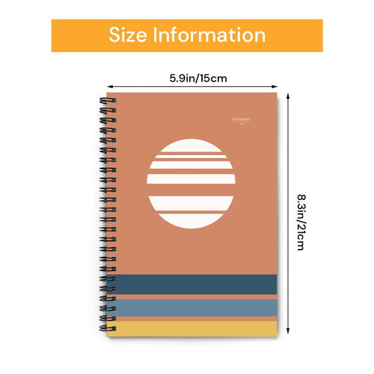 Akebono – Red Minimalist Spiral Notebook