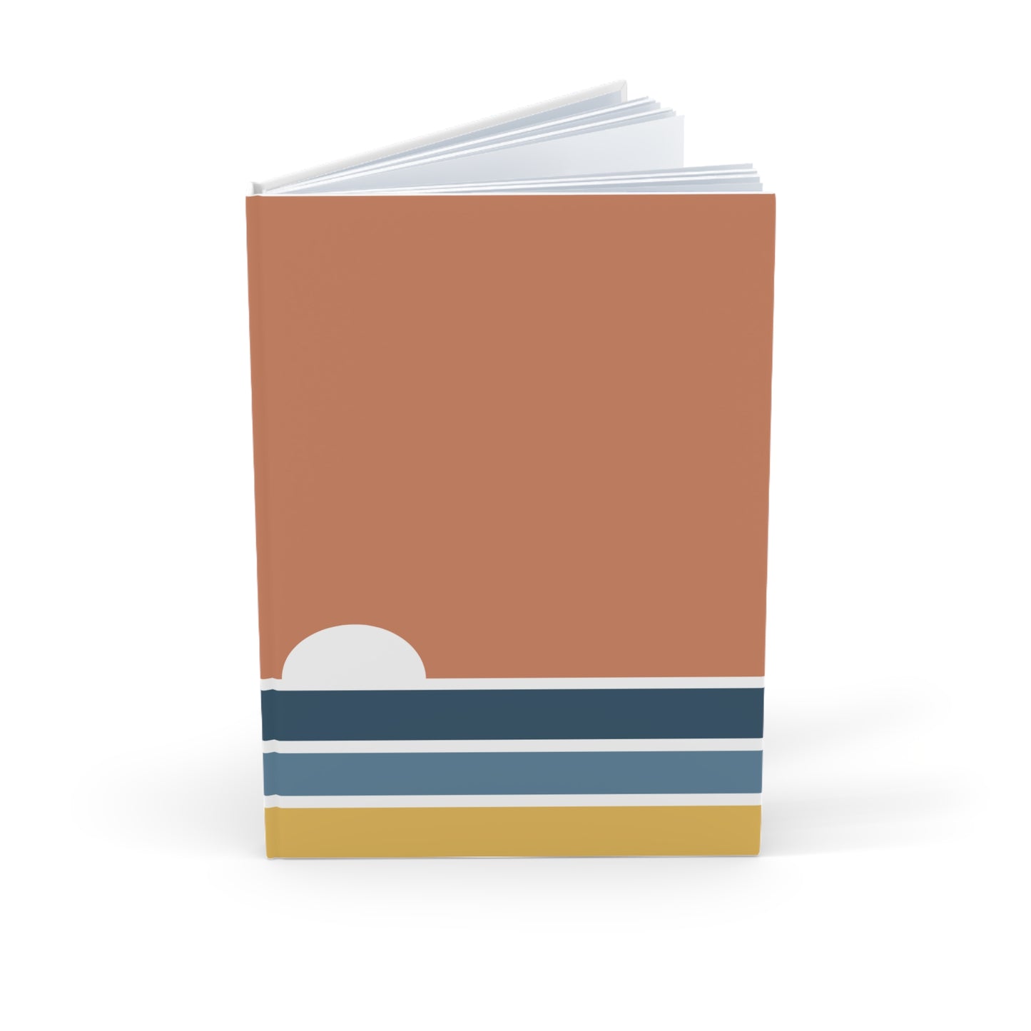 Notebook with a geometric design on a white background