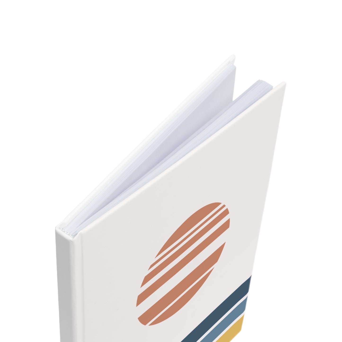 Notebook with a geometric design on a white background