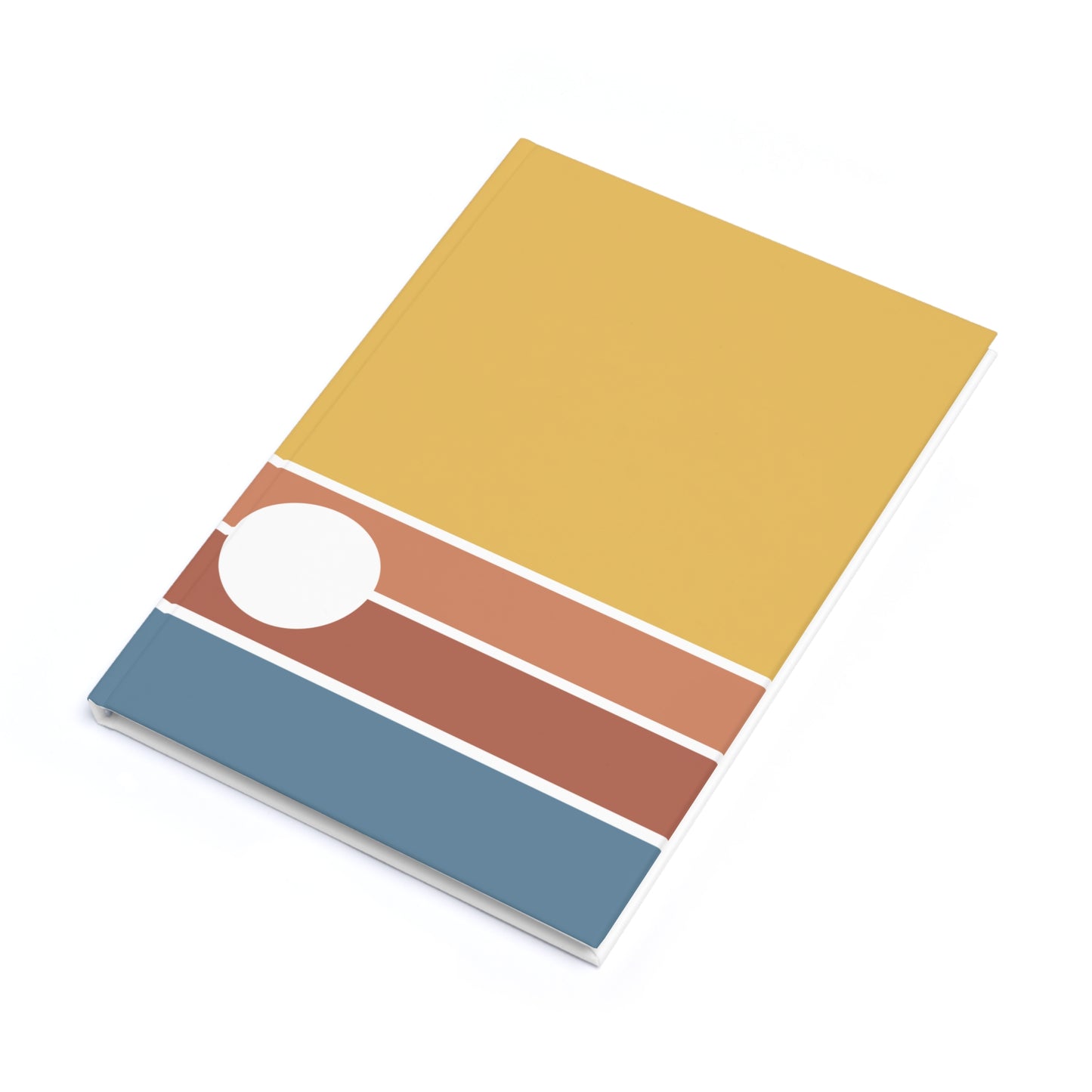 Notebook with a geometric design on a white background