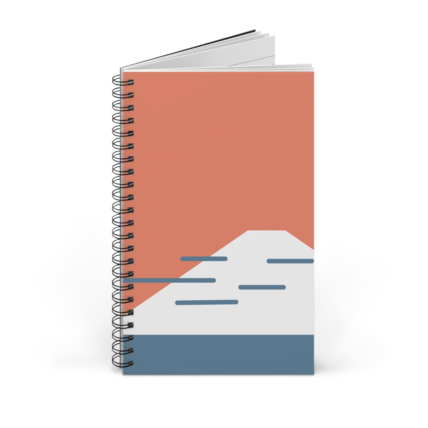 Fuji Coast - Red - A5 Spiral Notebook