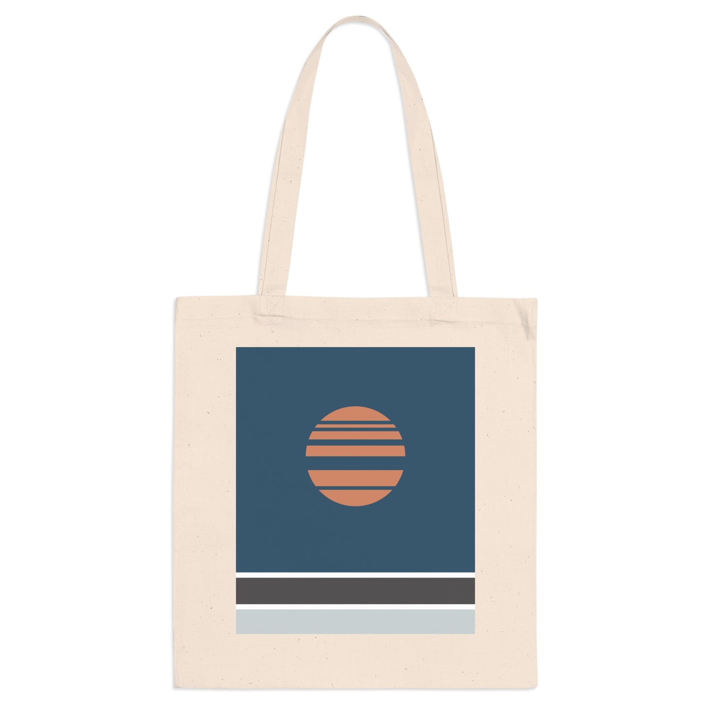Akebono Blue Tote Bag – Minimalist Japanese Canvas Bag