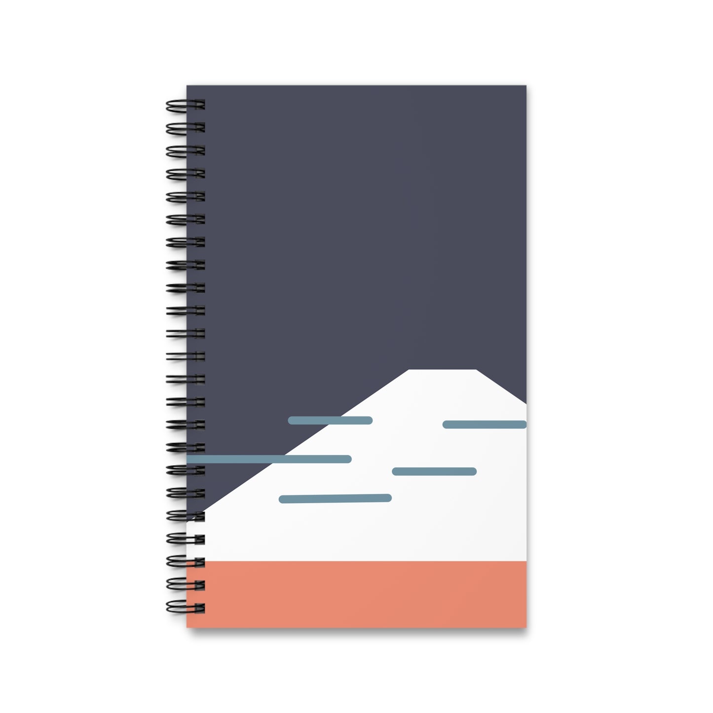 Fuji Coast - Blue - A5 Spiral Notebook