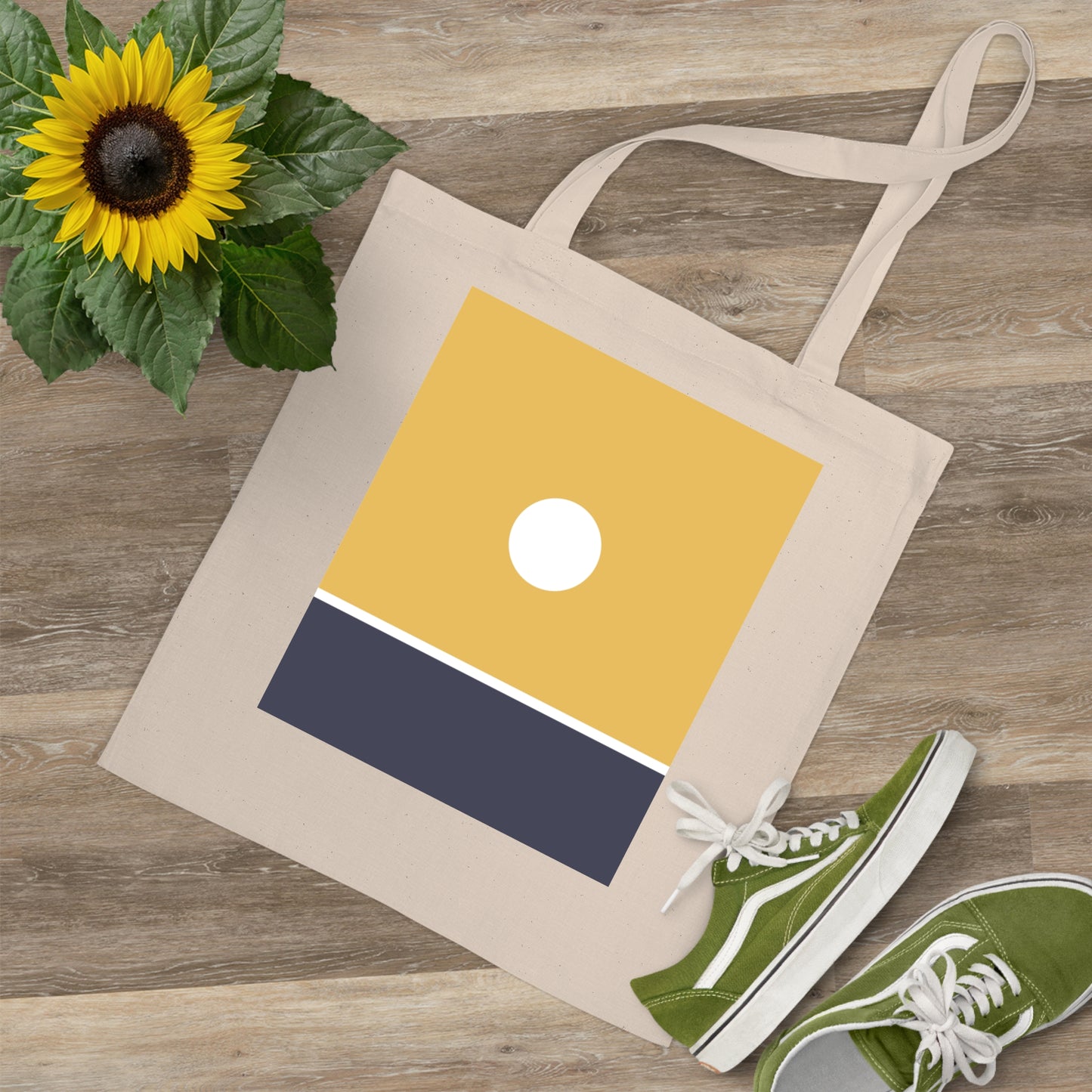 Kiiro Hikari Tote Bag – Minimalist Yellow Glow Inspired by Japanese Design