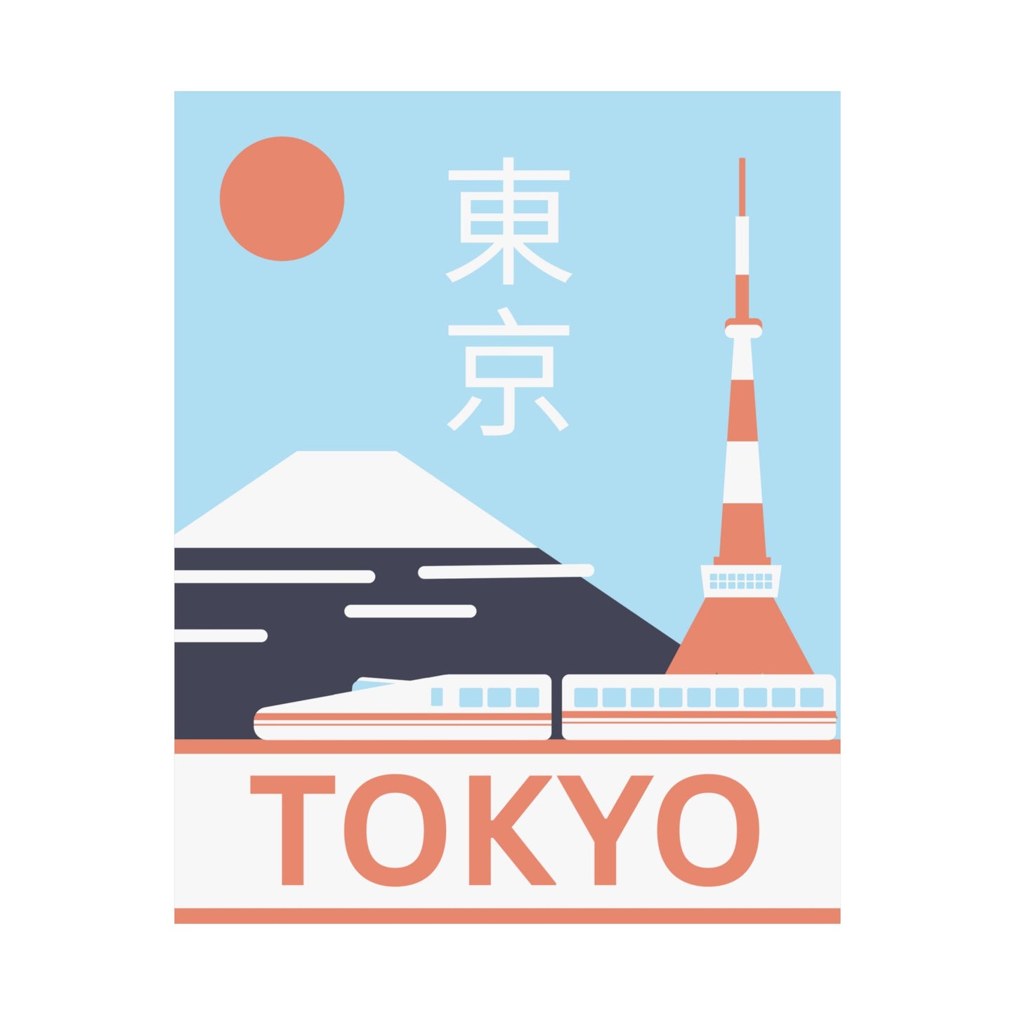 Hello Tokyo – Matte Vertical Poster