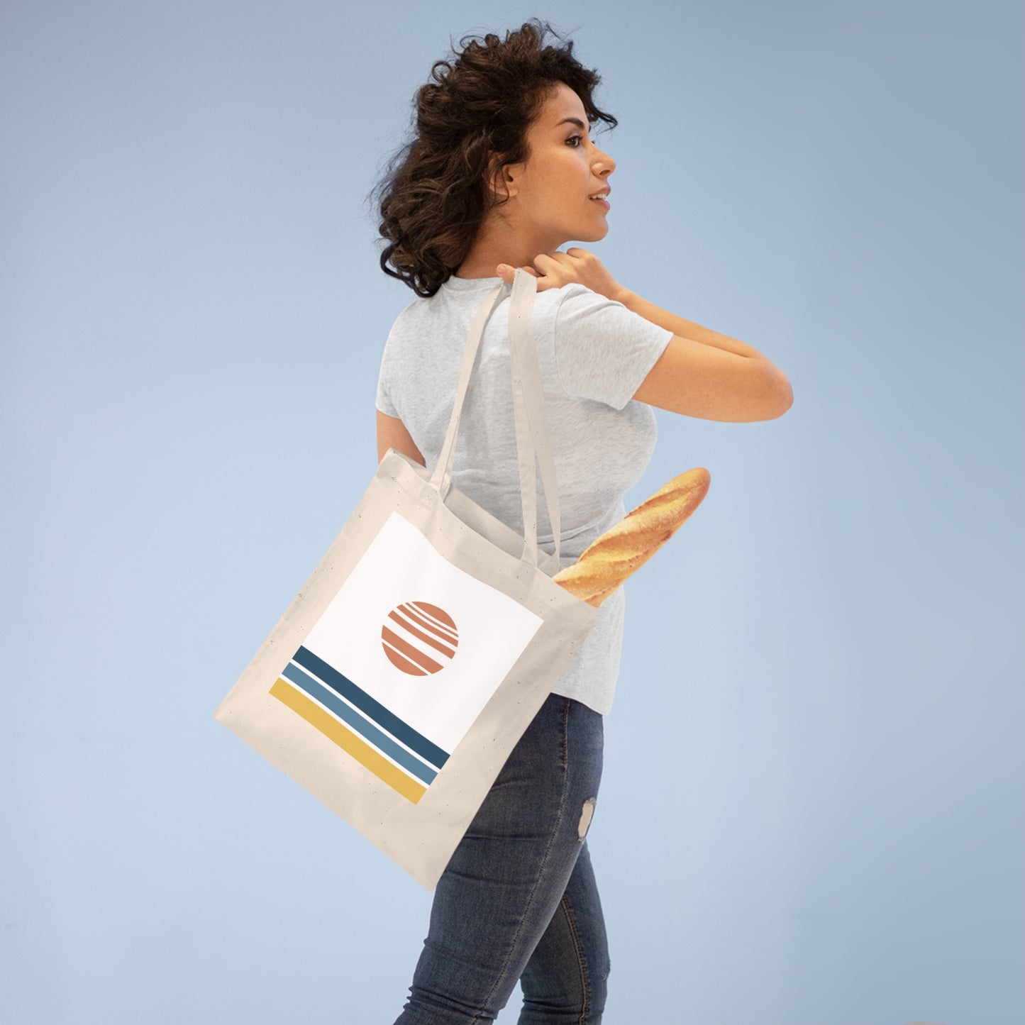 Akebono White Tote Bag – Minimalist Japanese Canvas Bag