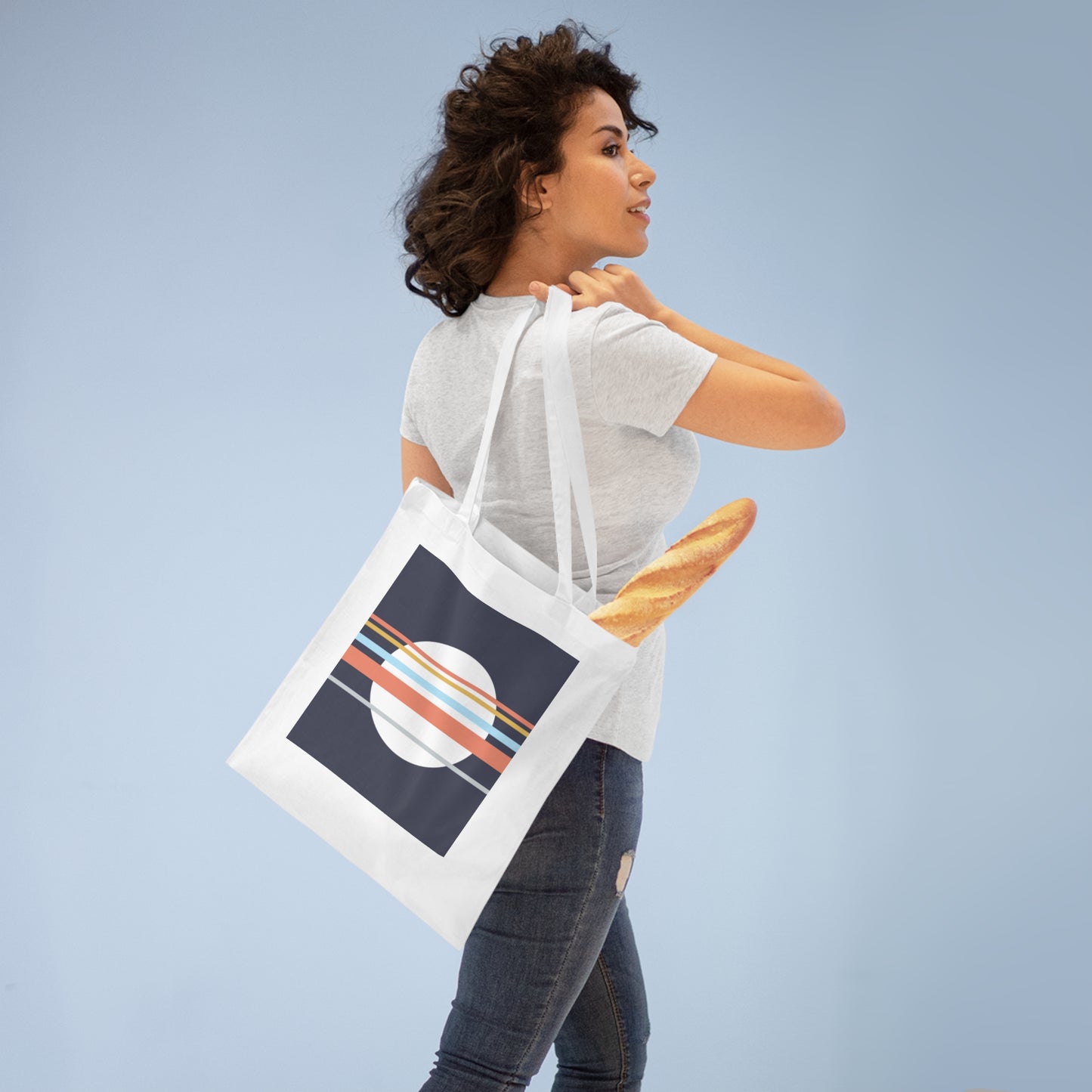 Asa no Sō Blue Tote Bag – Minimalist Japanese Canvas Bag