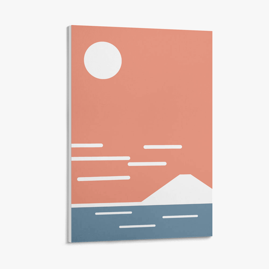 Fuji San Rise – Minimalist Mount Fuji Canvas Print | Frameless Wall Art | Konseputo Art JetPrint Fulfillment
