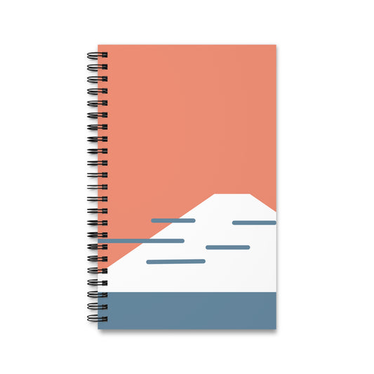 Fuji Coast - Red - A5 Spiral Notebook