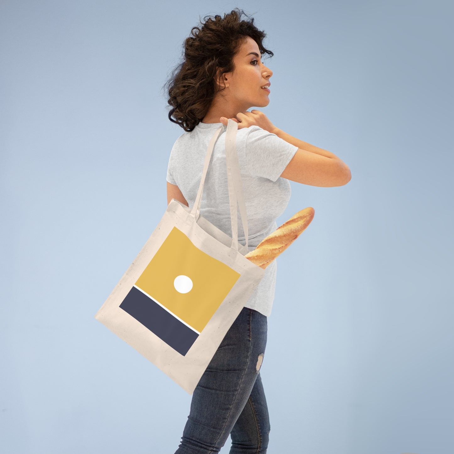 Kiiro Hikari Tote Bag – Minimalist Yellow Glow Inspired by Japanese Design
