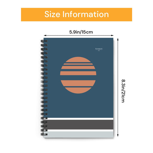 Akebono – Blue Minimalist Spiral Notebook