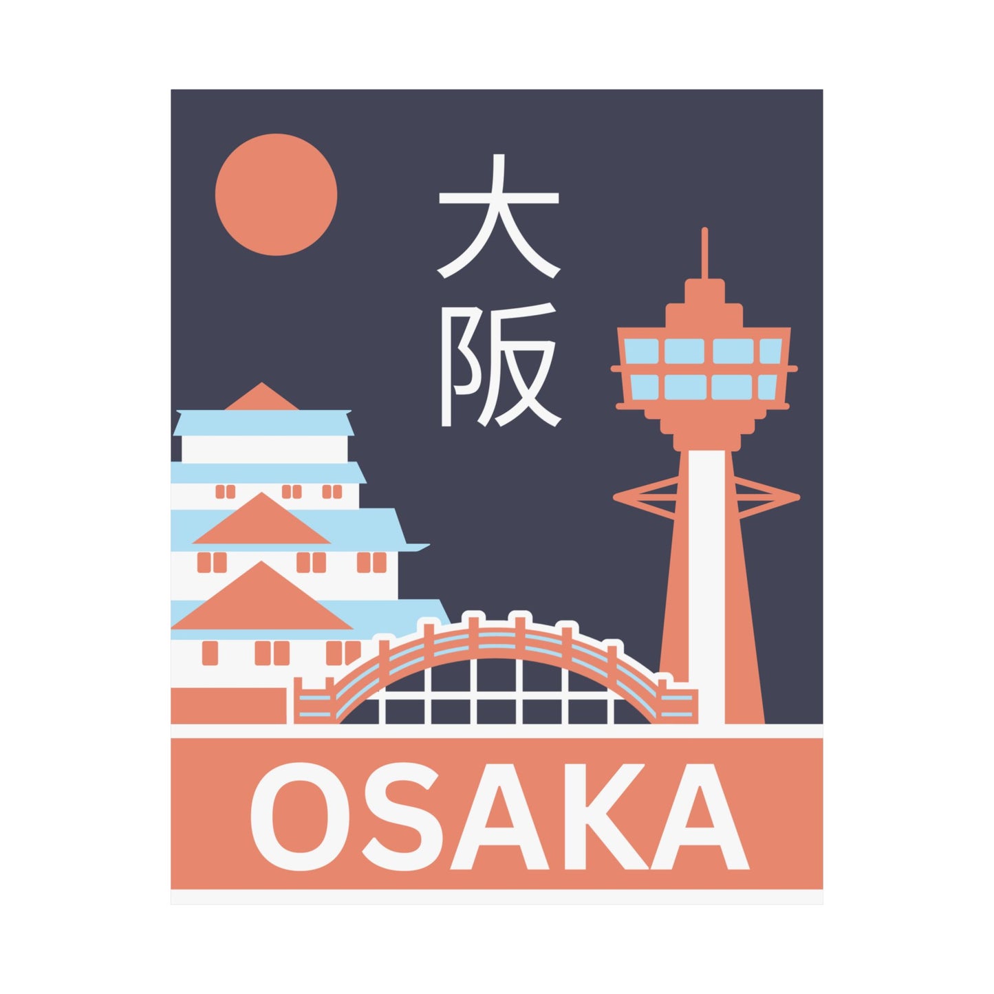 Osaka Nights – Matte Vertical Poster
