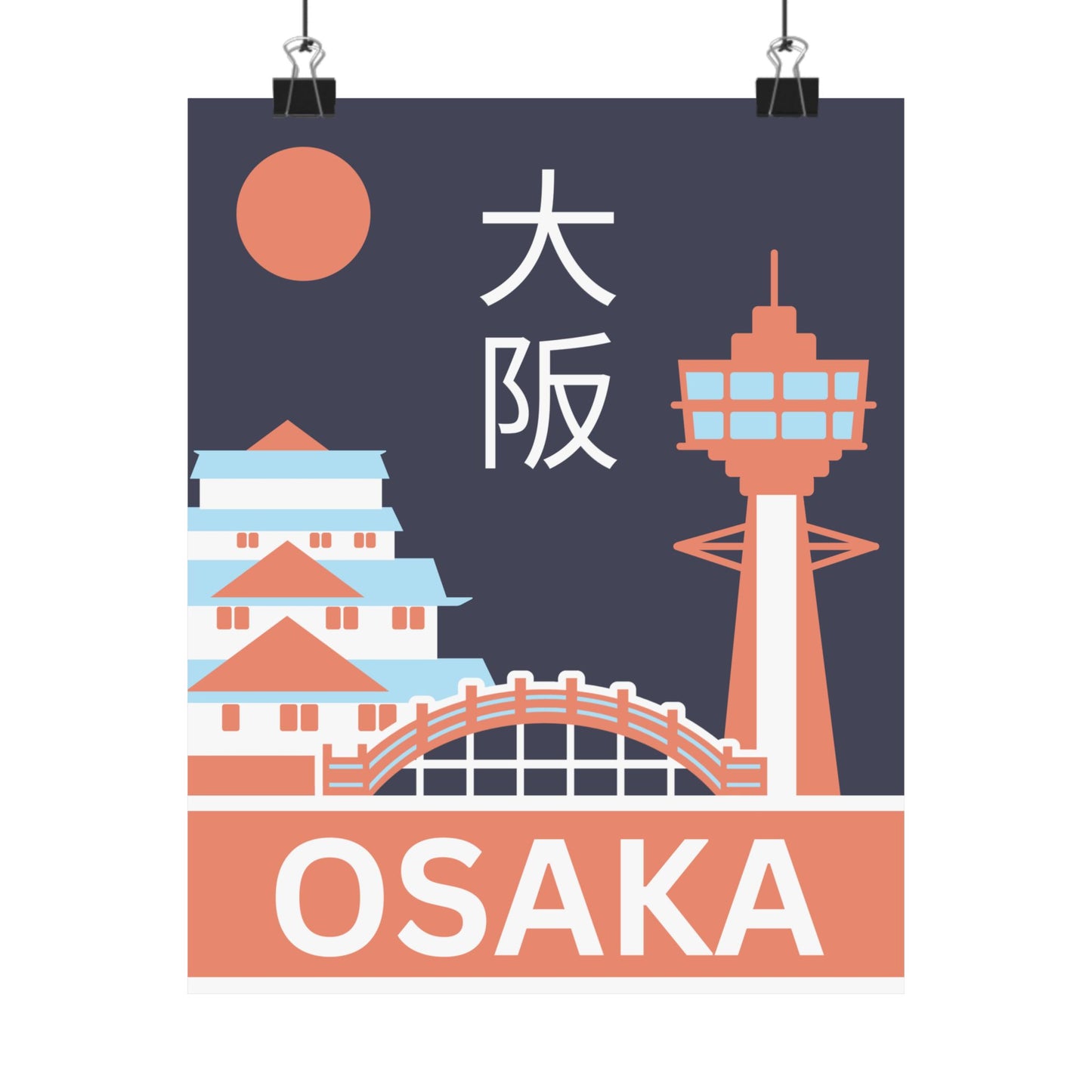 Osaka Nights – Matte Vertical Poster