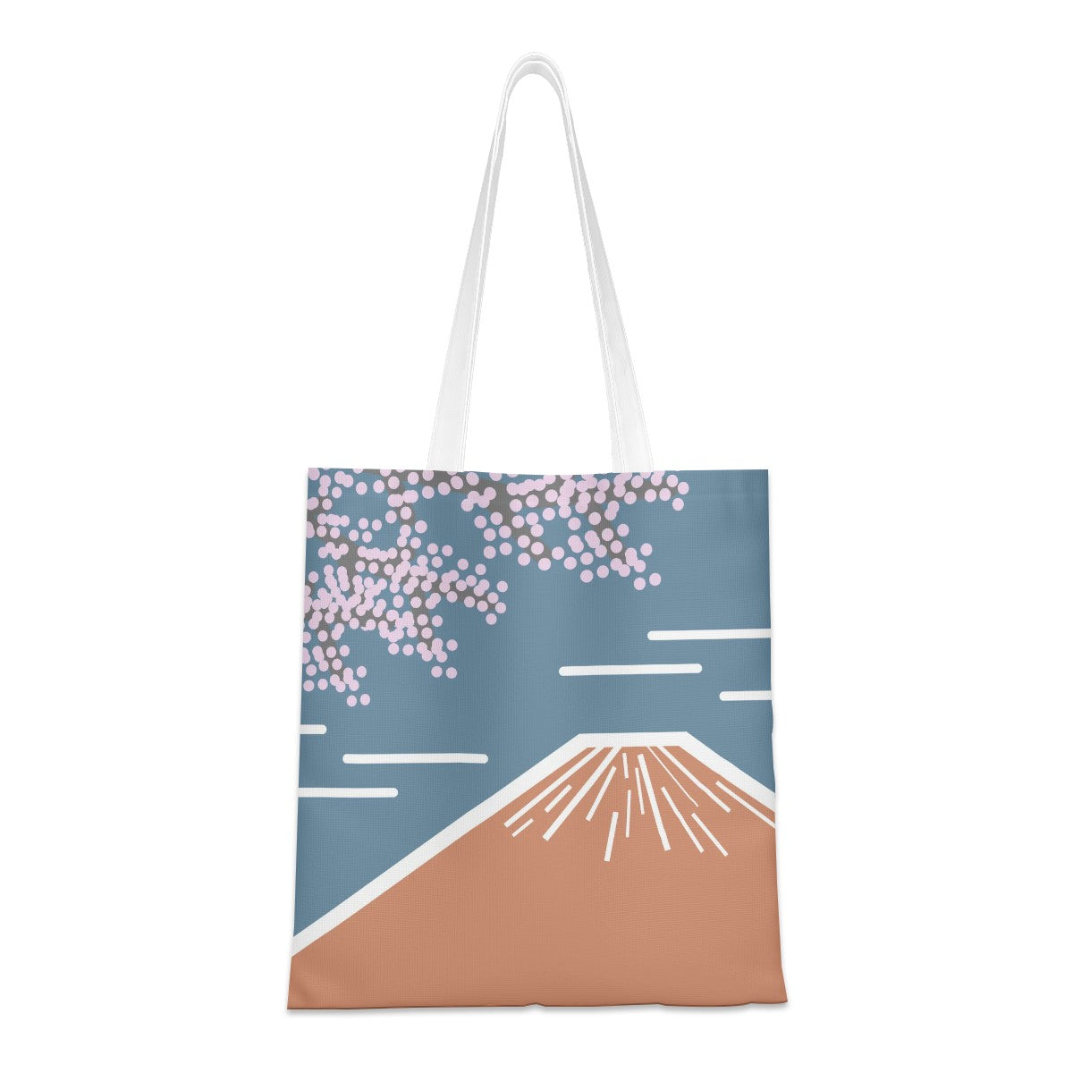 Fuji no Sakura Tote Bag – Minimalist Dawn Canvas | Konseputo Art