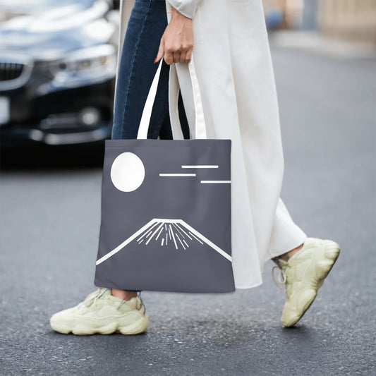 Fuji San Yoru Tote Bag – Minimalist Night Canvas | Konseputo Art