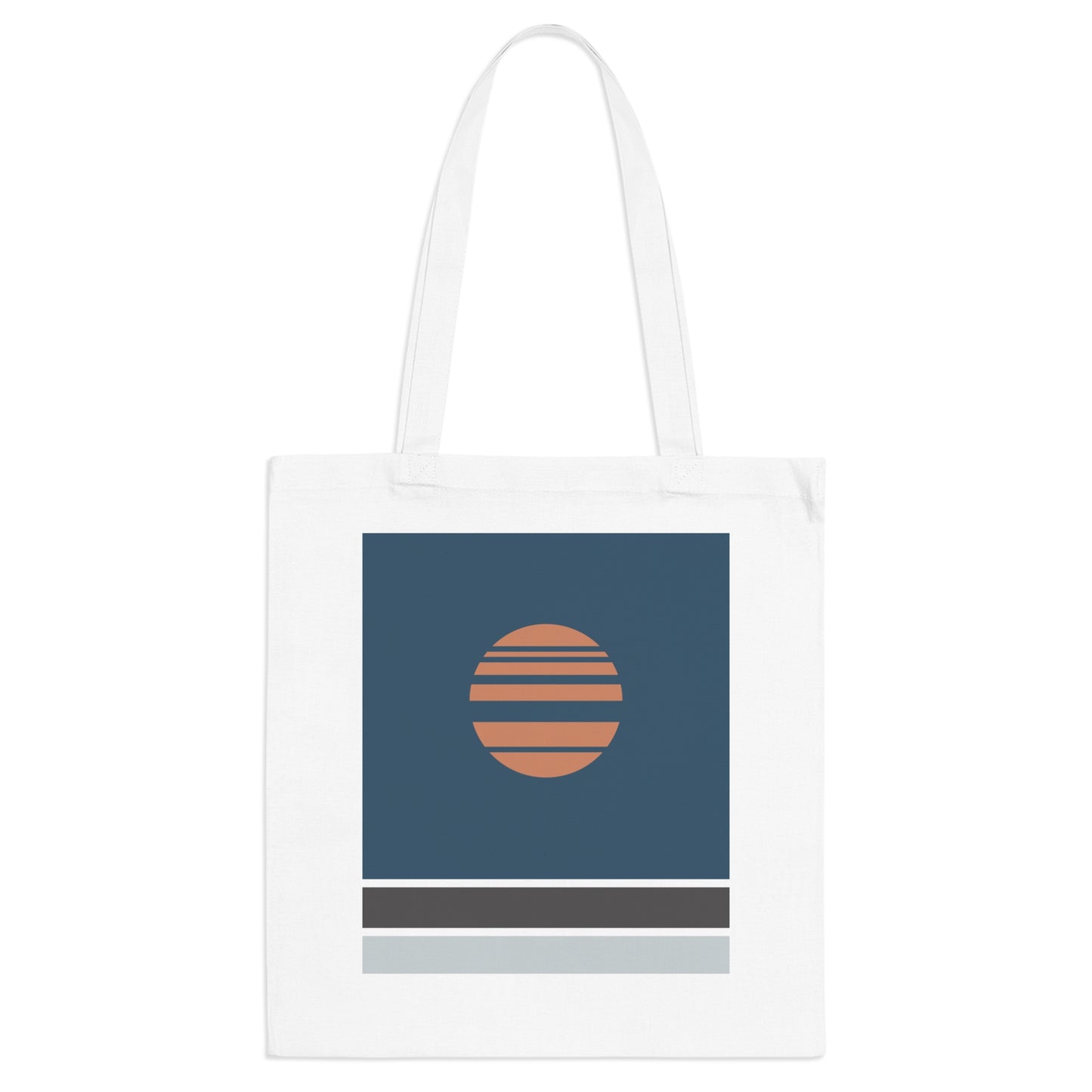 Akebono Blue Tote Bag – Minimalist Japanese Canvas Bag