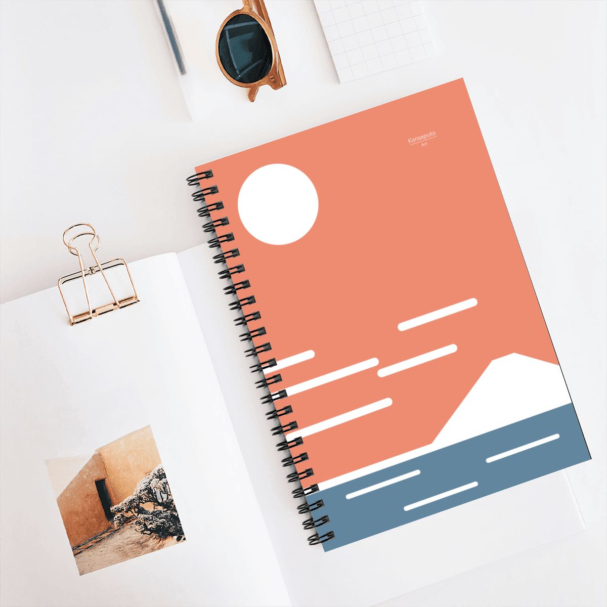 Fuji San Rise Spiral Notebook – Minimalist Japanese Design