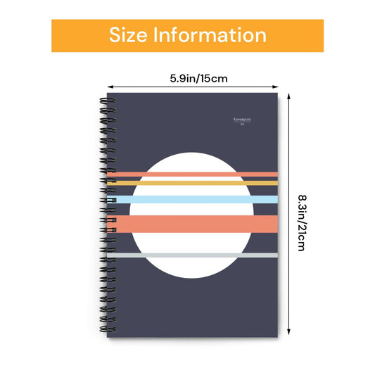 Asa no Sō – Minimalist Blue Spiral Notebook