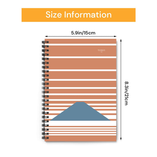 Fuji Clouds – Red Minimalist Mount Fuji Spiral Notebook