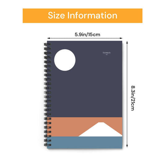 Fuji Yoru – Minimalist Mount Fuji Spiral Notebook