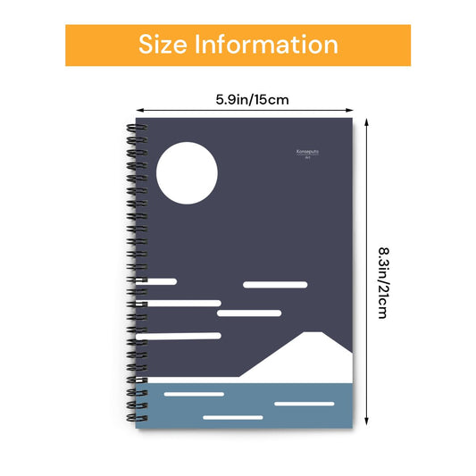 Fuji San Moonrise – Mount Fuji Spiral Notebook
