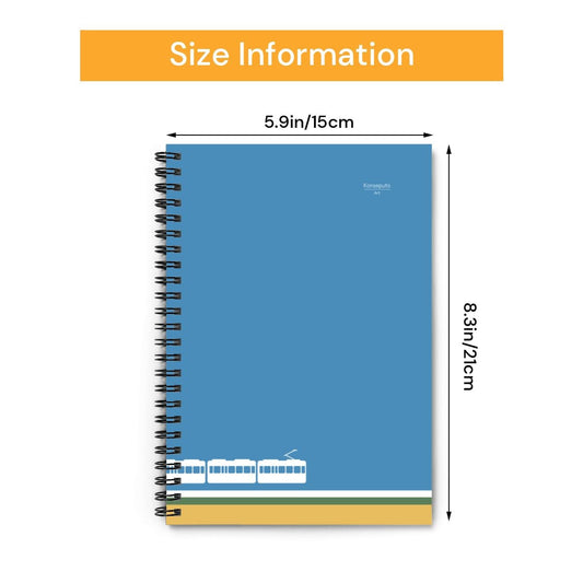 Green Line – Kamakura Coast Minimalist Spiral Notebook