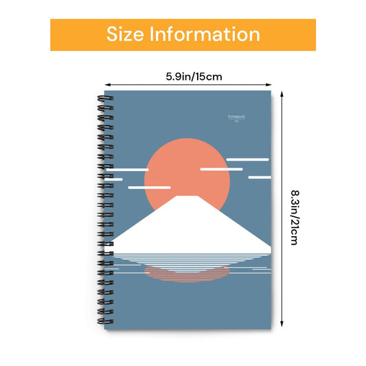 Fuji Reflections – Minimalist Mount Fuji Spiral Notebook