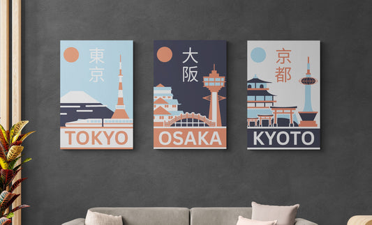 Tabi Collection: Minimalist Japan City Prints for Modern Interiors
