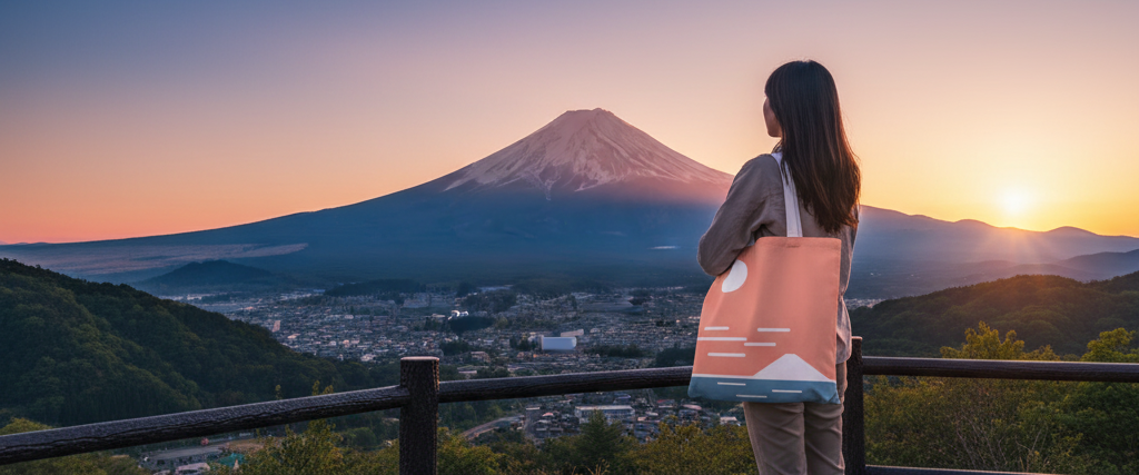 Fuji San Rise Tote Bag – A Minimalist Tote for Everyday Style - Konseputo Art