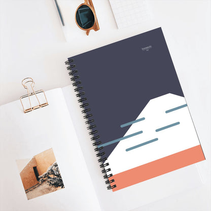 Fuji Coast Spiral Notebook – Blue Minimalist Design