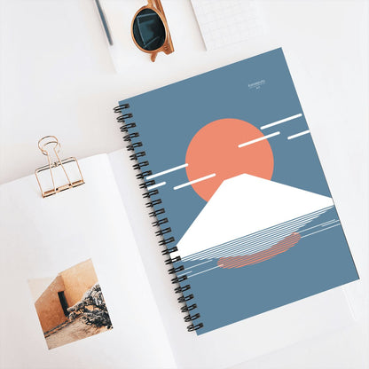 Fuji Reflections – Minimalist Mount Fuji Spiral Notebook