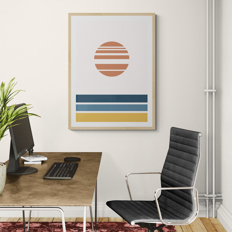 Akebono – White Minimalist Canvas Wall Art | Konseputo [Frameless]