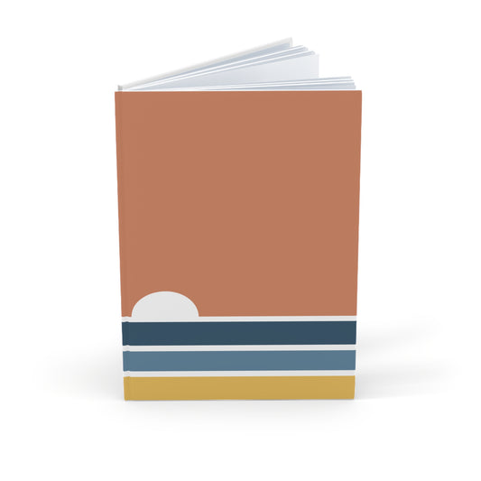 Notebook with a geometric design on a white background
