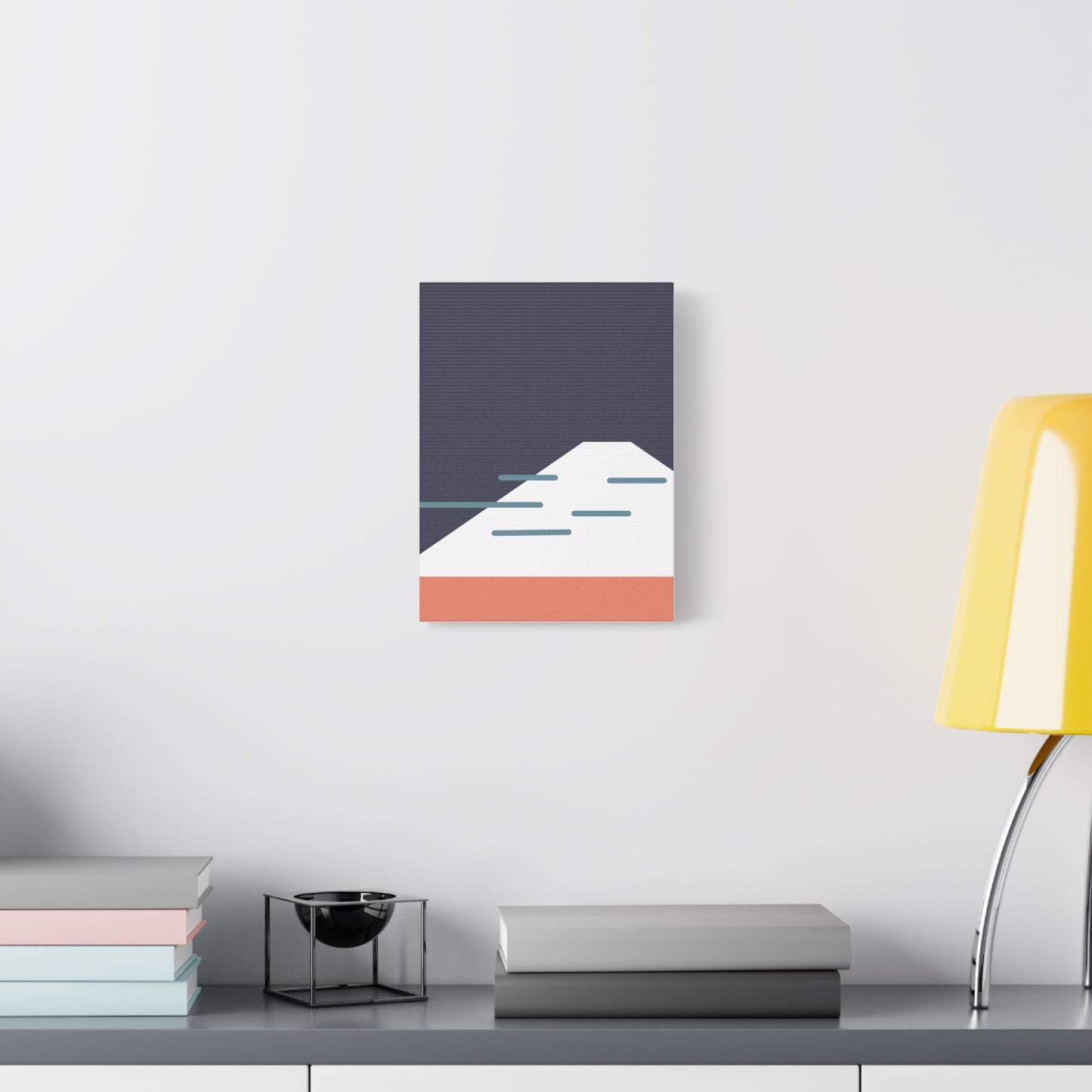 Fuji Coast - Blue - Canvas Print [Framed]