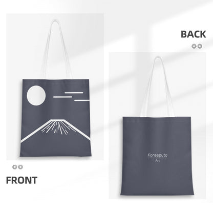 Fuji San Yoru Tote Bag – Minimalist Night Canvas | Konseputo Art