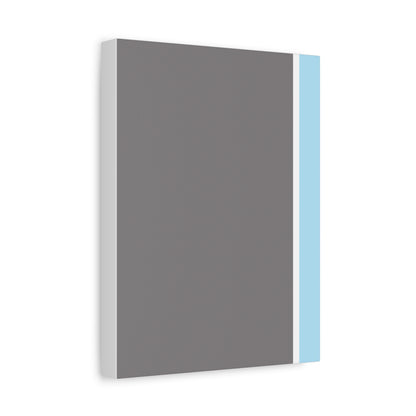 Rectangular panel with gray majority and blue side on a white background