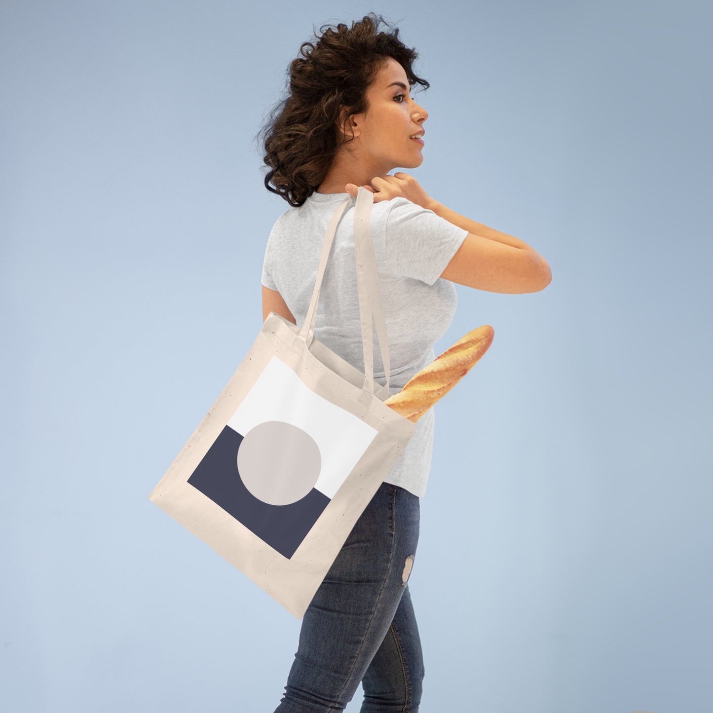 Tsuki Yoru Tote Bag – Minimalist Japanese Moonlight-Inspired Design