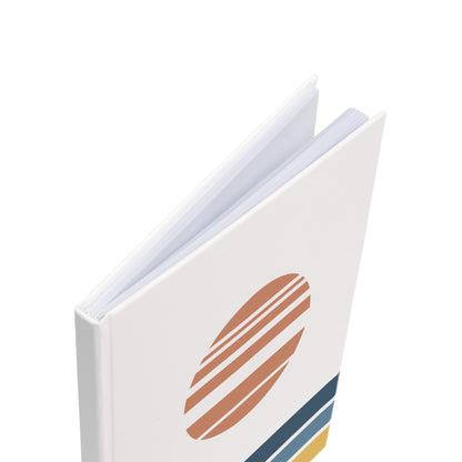 Notebook with a geometric design on a white background