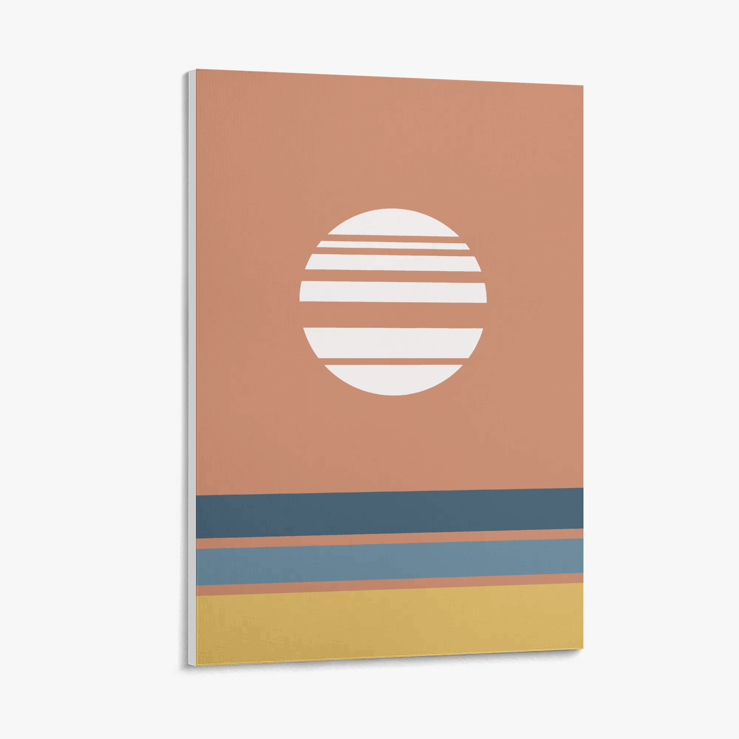 Akebono – Red Minimalist Canvas Wall Art | Konseputo [Frameless]