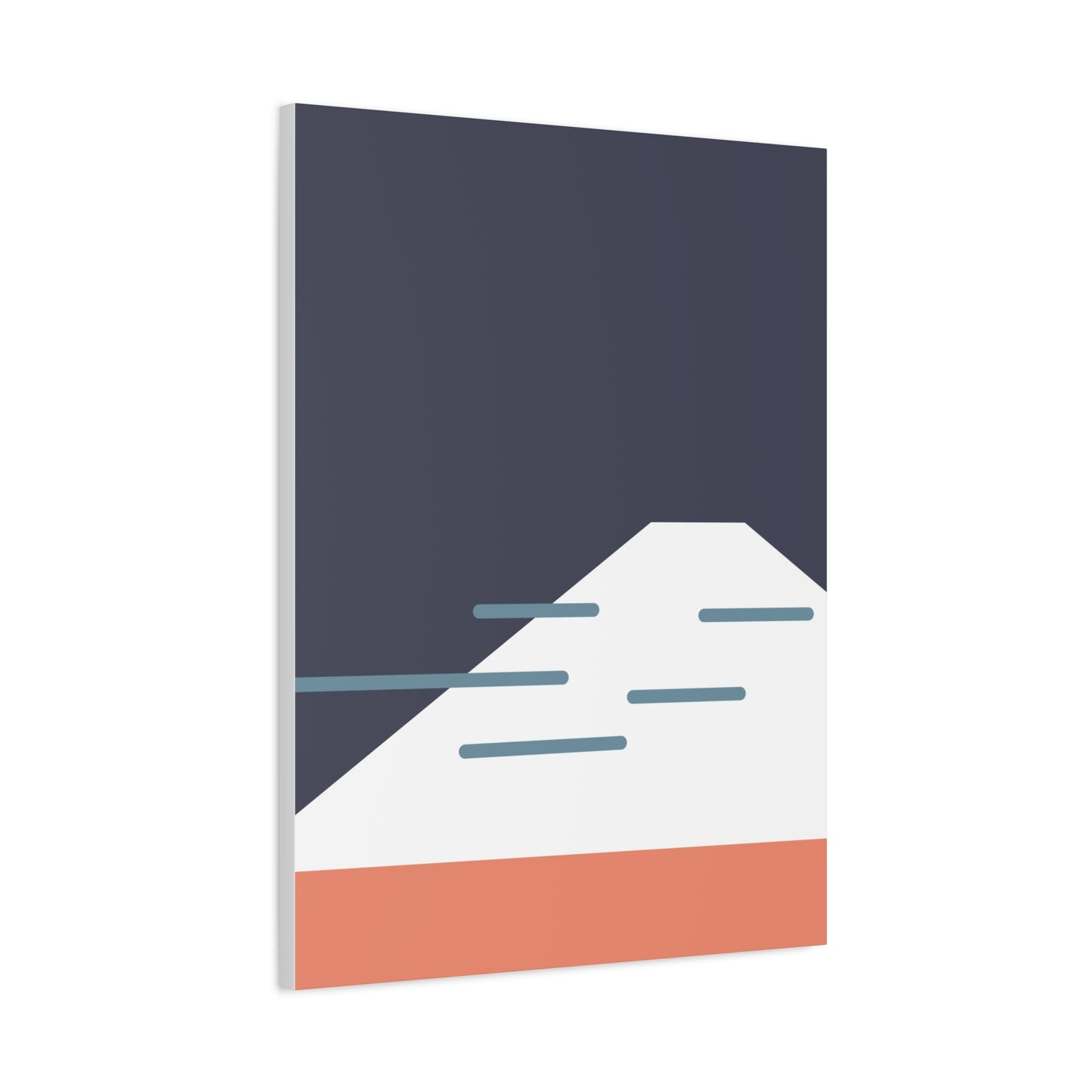 Fuji Coast - Blue - Canvas Print [Framed]