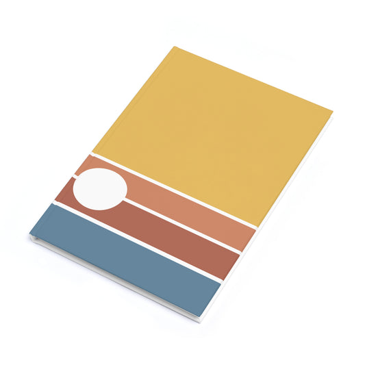 Notebook with a geometric design on a white background