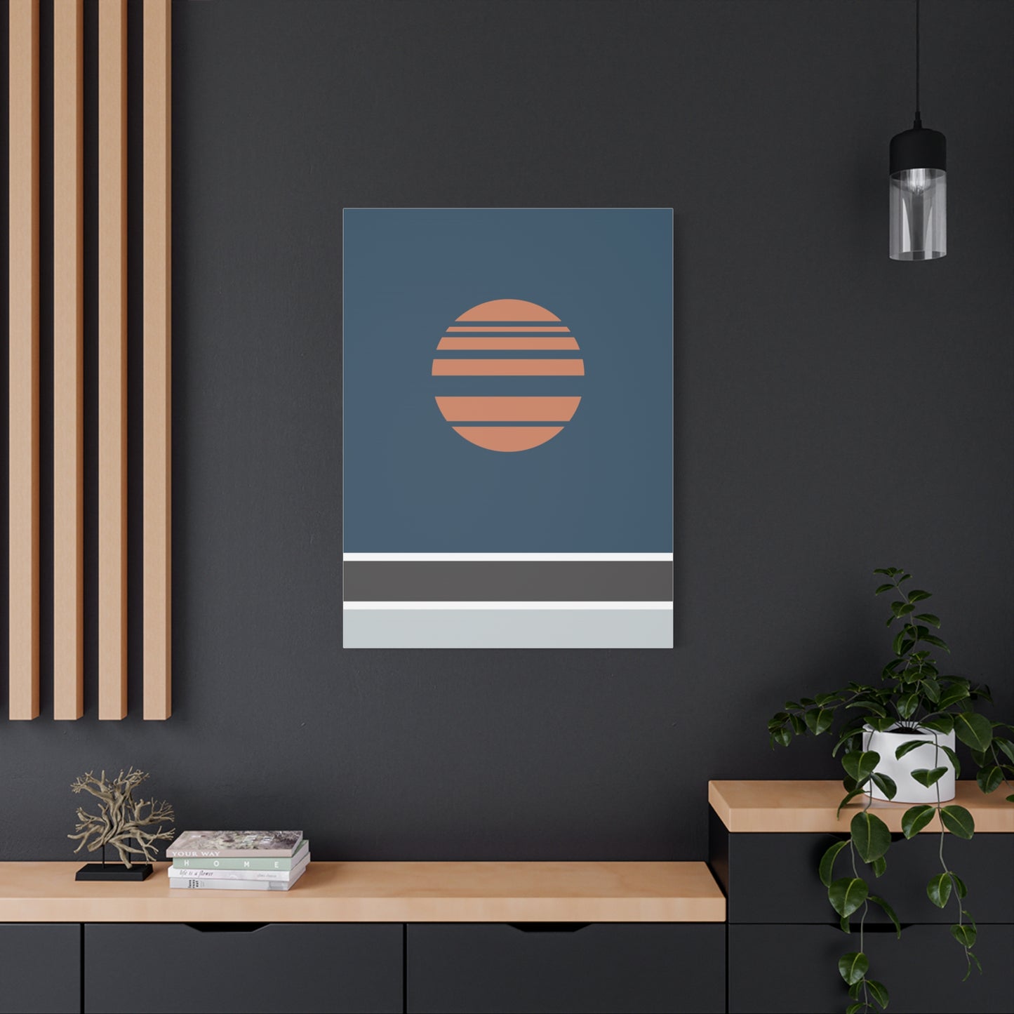 Akebono – Blue - Canvas Print [Framed]