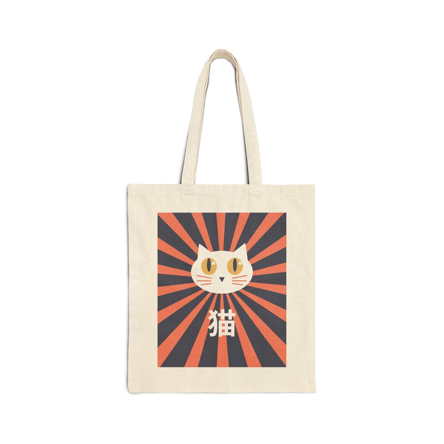 Hinata Shiro-chan Neko Canvas Tote Bag – Bright White Cat Japanese Tote