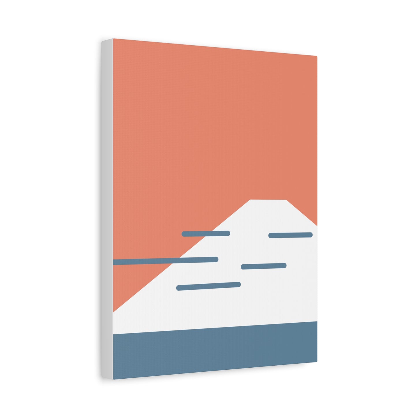 Fuji Coast - Red - Canvas Print [Framed]