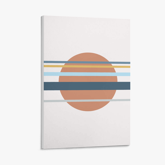 Asa no Sō – White Minimalist Canvas Wall Art | Konseputo [Frameless]