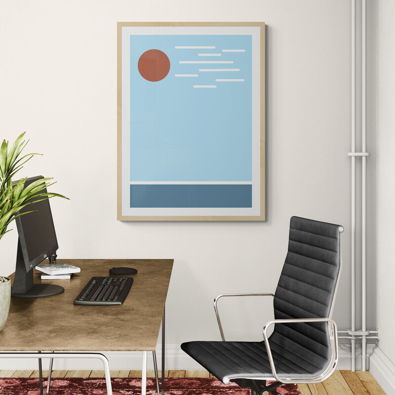 Ao Skies – Minimalist Blue Canvas Wall Art | Konseputo [Frameless]