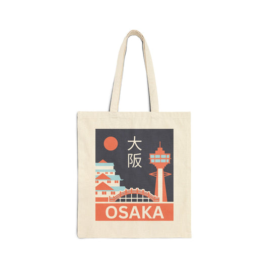 Osaka Nights Tote Bag – Minimalist City Night Glow Design