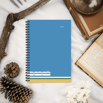 Green Line – Kamakura Coast Minimalist Spiral Notebook