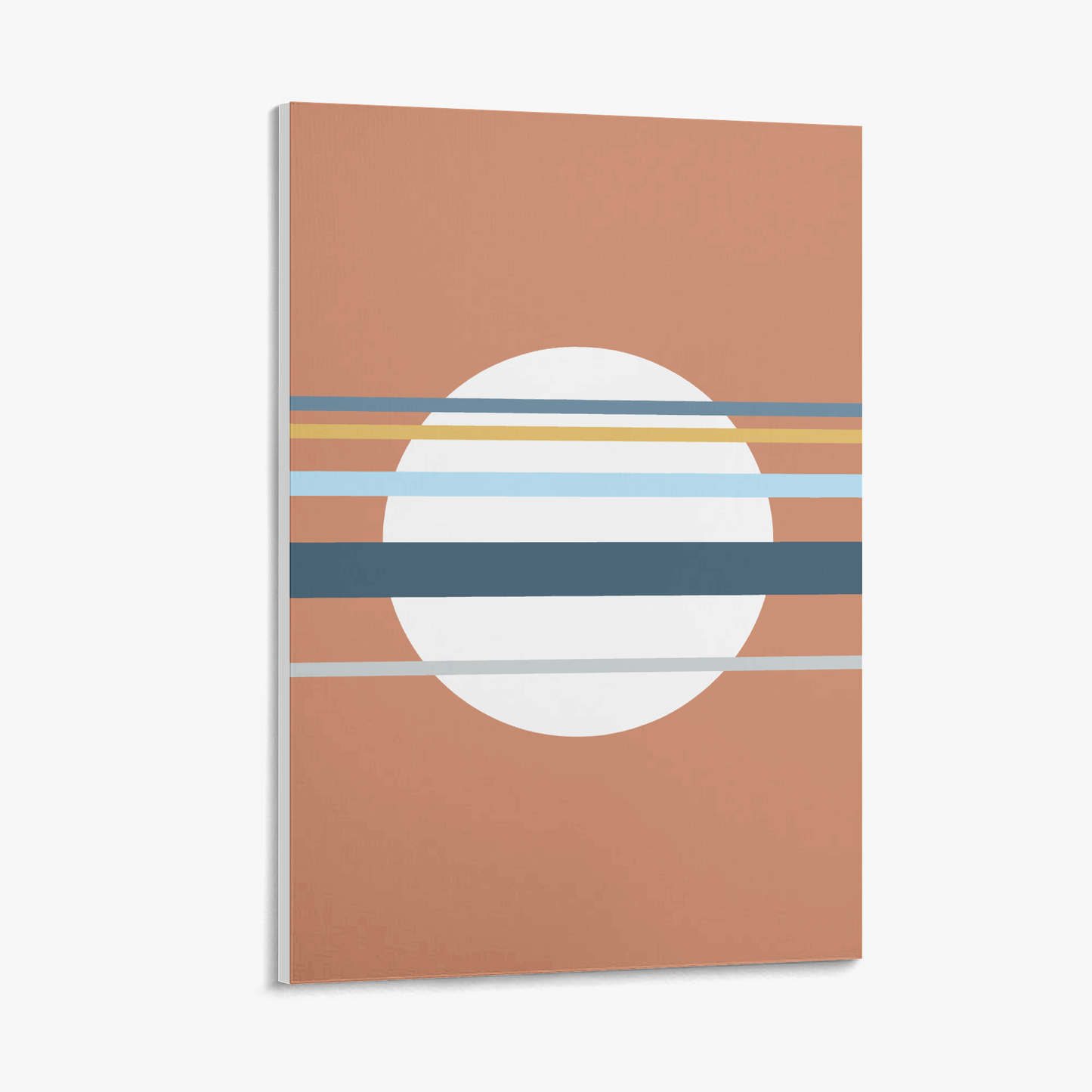 Asa no Sō – Red Minimalist Canvas Wall Art | Konseputo [Frameless]