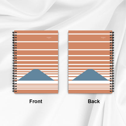 Fuji Clouds – Red Minimalist Mount Fuji Spiral Notebook